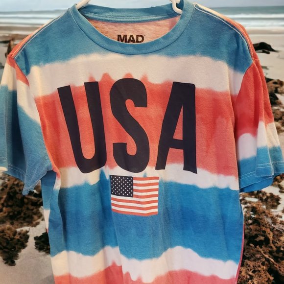 Mad Men's Tie-Dye USA Small T Shirt - Picture 1 of 5